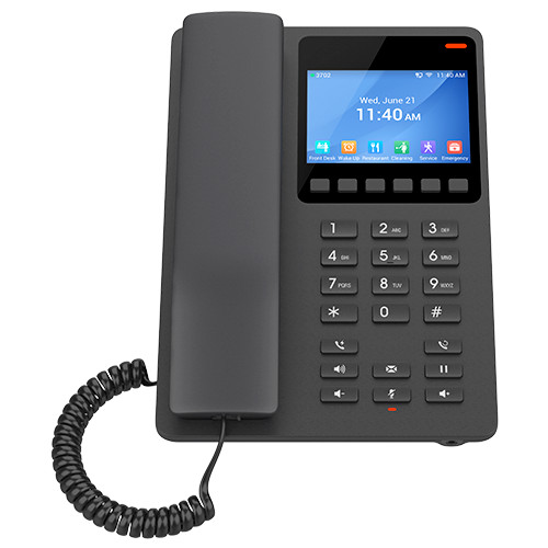 Grandstream GHP631 SIP hotelový telefón s displejom, čierny 
