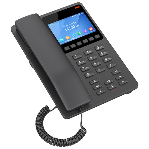 Grandstream GHP631 SIP hotelový telefón s displejom, čierny 