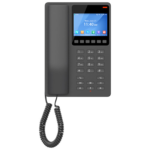 Grandstream GHP631 SIP hotelový telefón s displejom, čierny