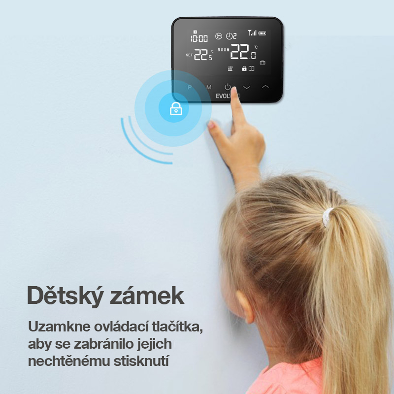 EVOLVEO Thermal, šikovný bezdrôtový programovateľný termostat 