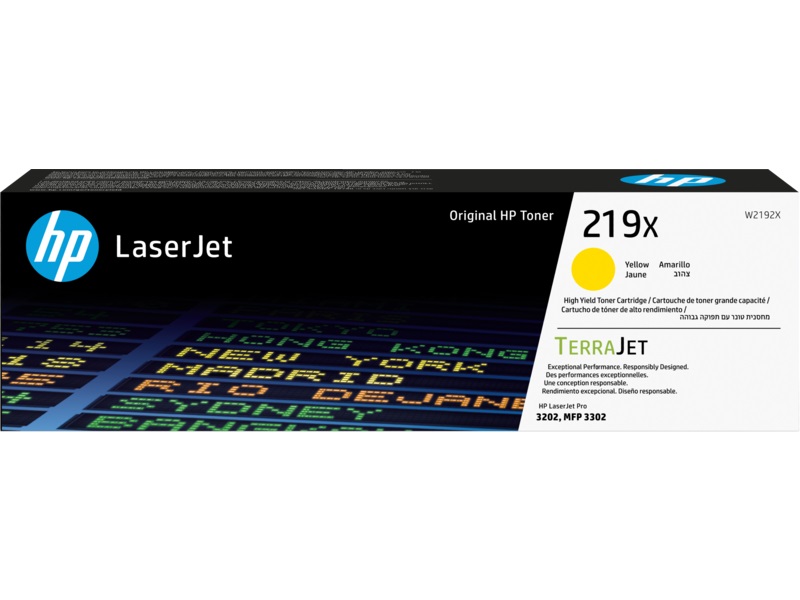 HP 219X, Žltá originálna tonerová kazeta, W2192X