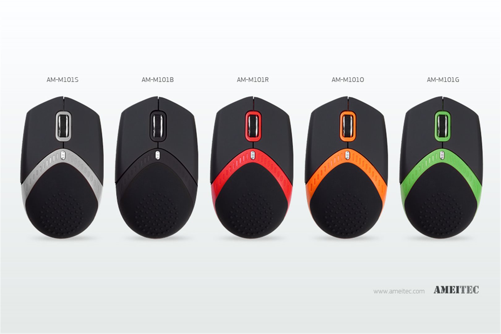 AMEI Mouse AM-M101R ErgoMouse Red 800/ 1600dpi USB 