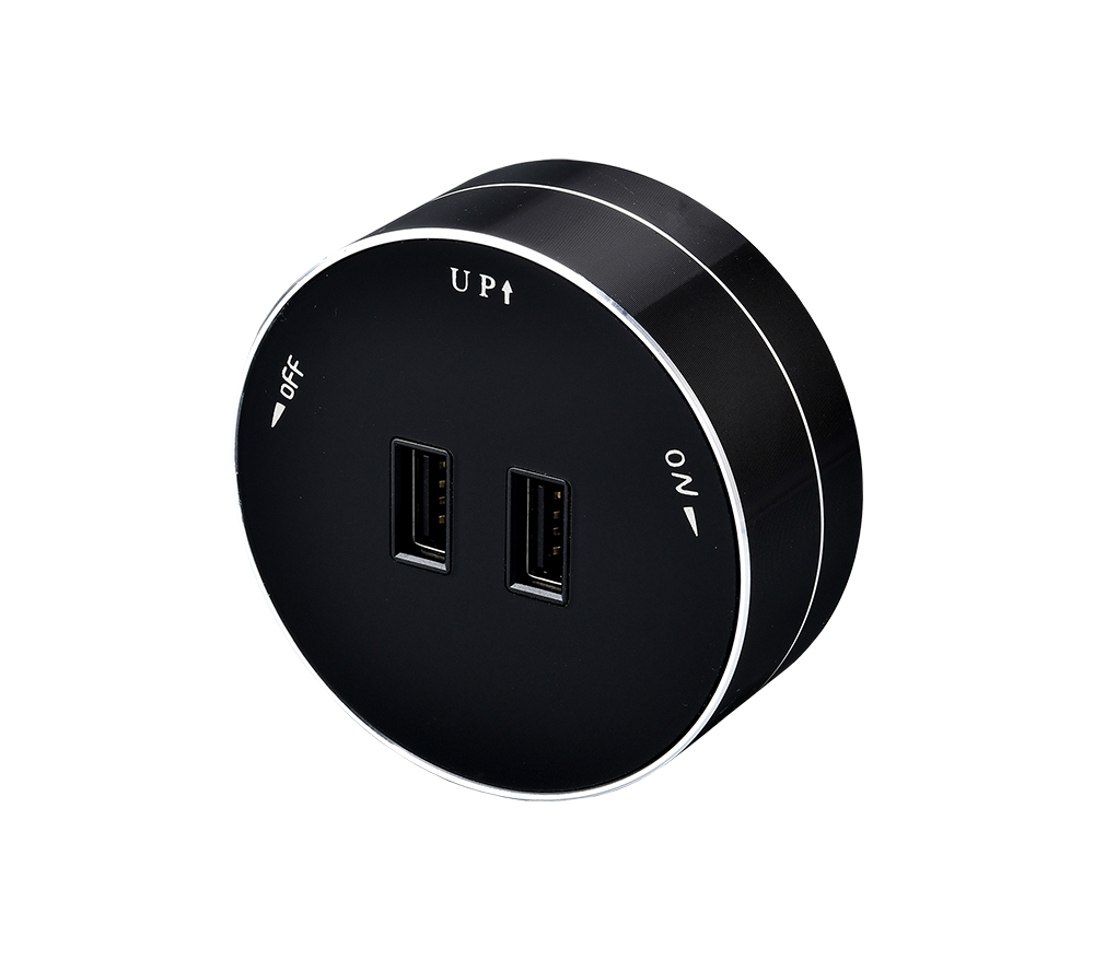 Zásuvkový modul Viking A50B, čierna/ výstupy - 1xUSB-A/ výkon až 2500W/ 230V, 16A, 50Hz 