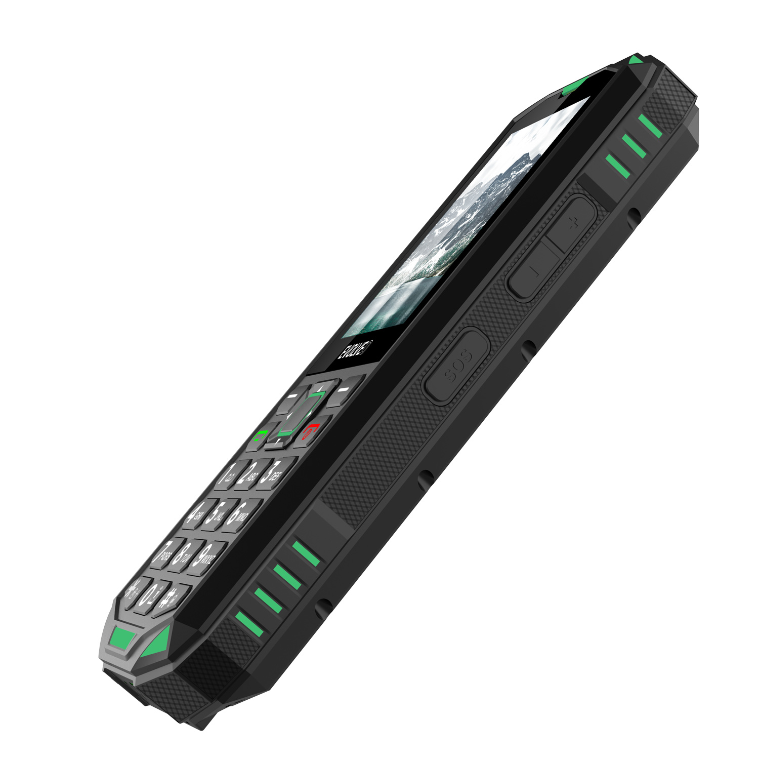 EVOLVEO StrongPhone X5, IP68 odolný Dual SIM telefón, 2, 4" LCD, 2500mAh, čierno-zelený 