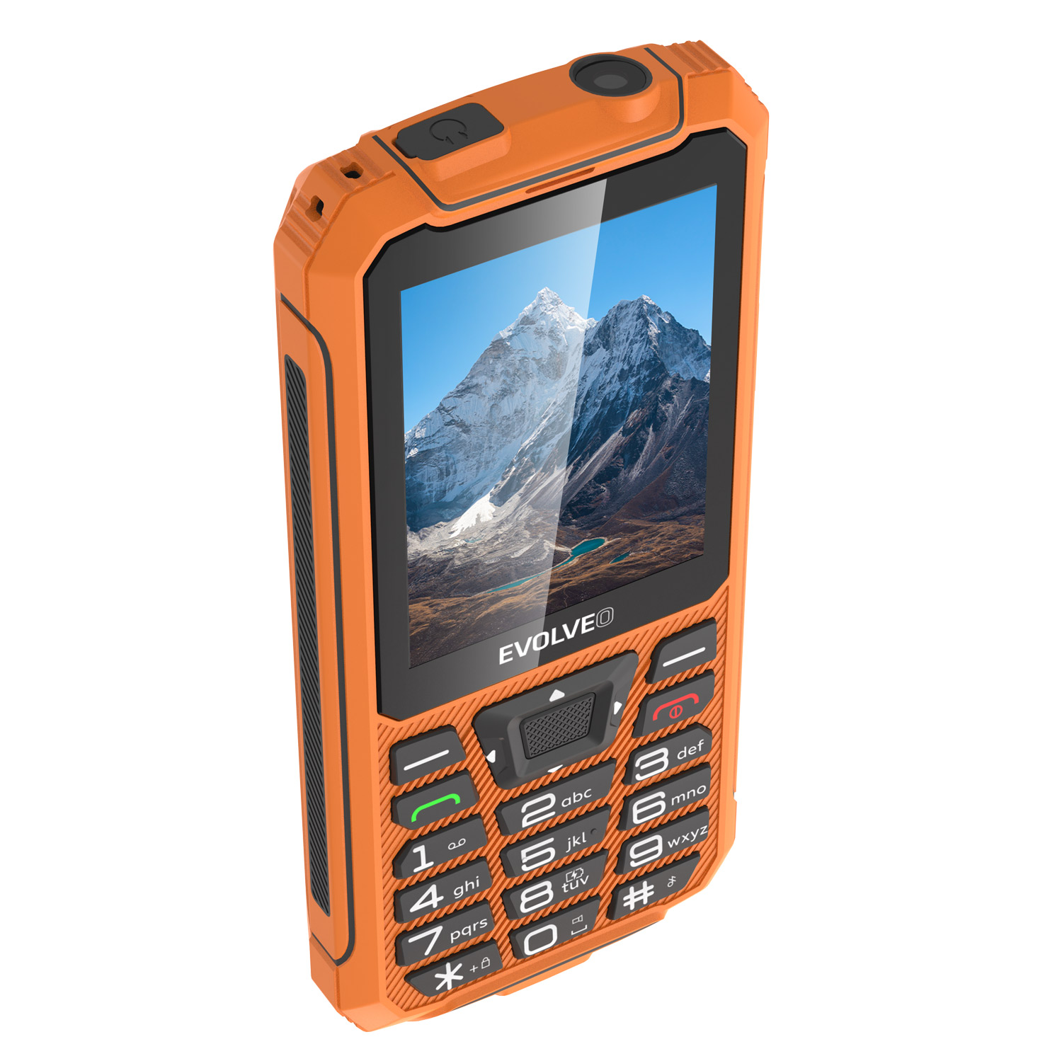 EVOLVEO StrongPhone Z6, IP68 odolný Dual SIM telefón, 2, 8" LCD, 4000mAh, Powerbanka, , oranžový 