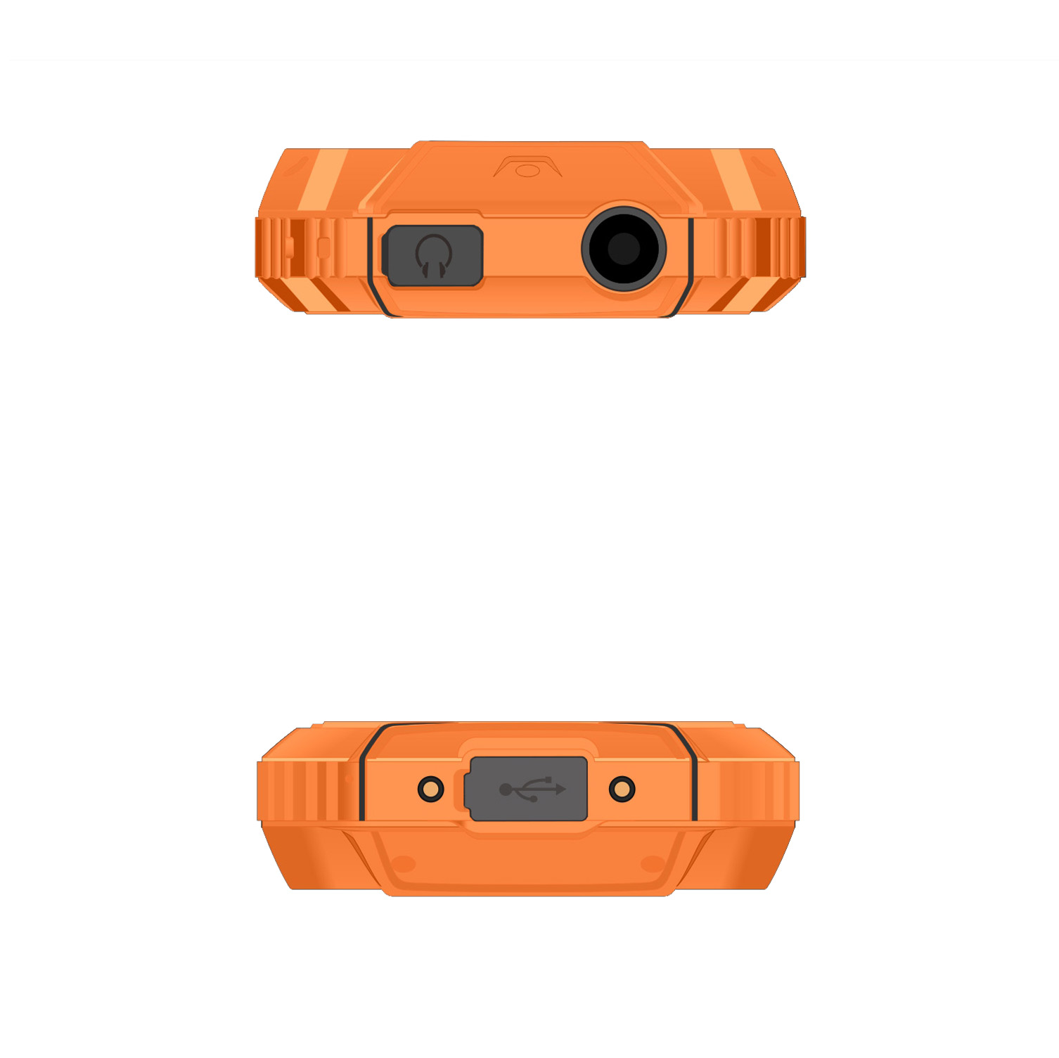 EVOLVEO StrongPhone Z6, IP68 odolný Dual SIM telefón, 2, 8" LCD, 4000mAh, Powerbanka, , oranžový 