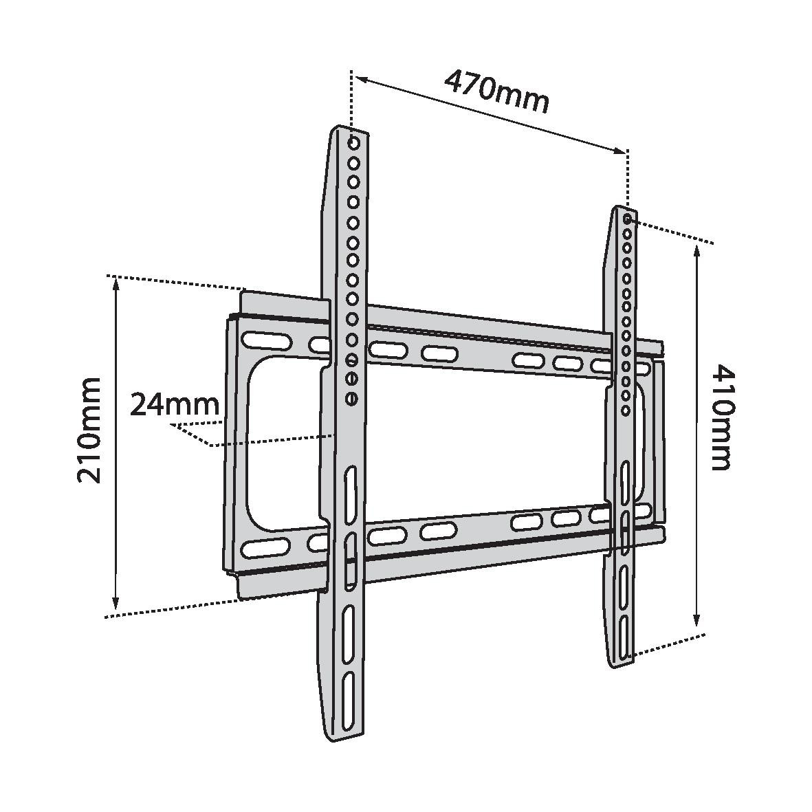 TB TV wall mount TB-450 až 56", 40kg max VESA 400x400 