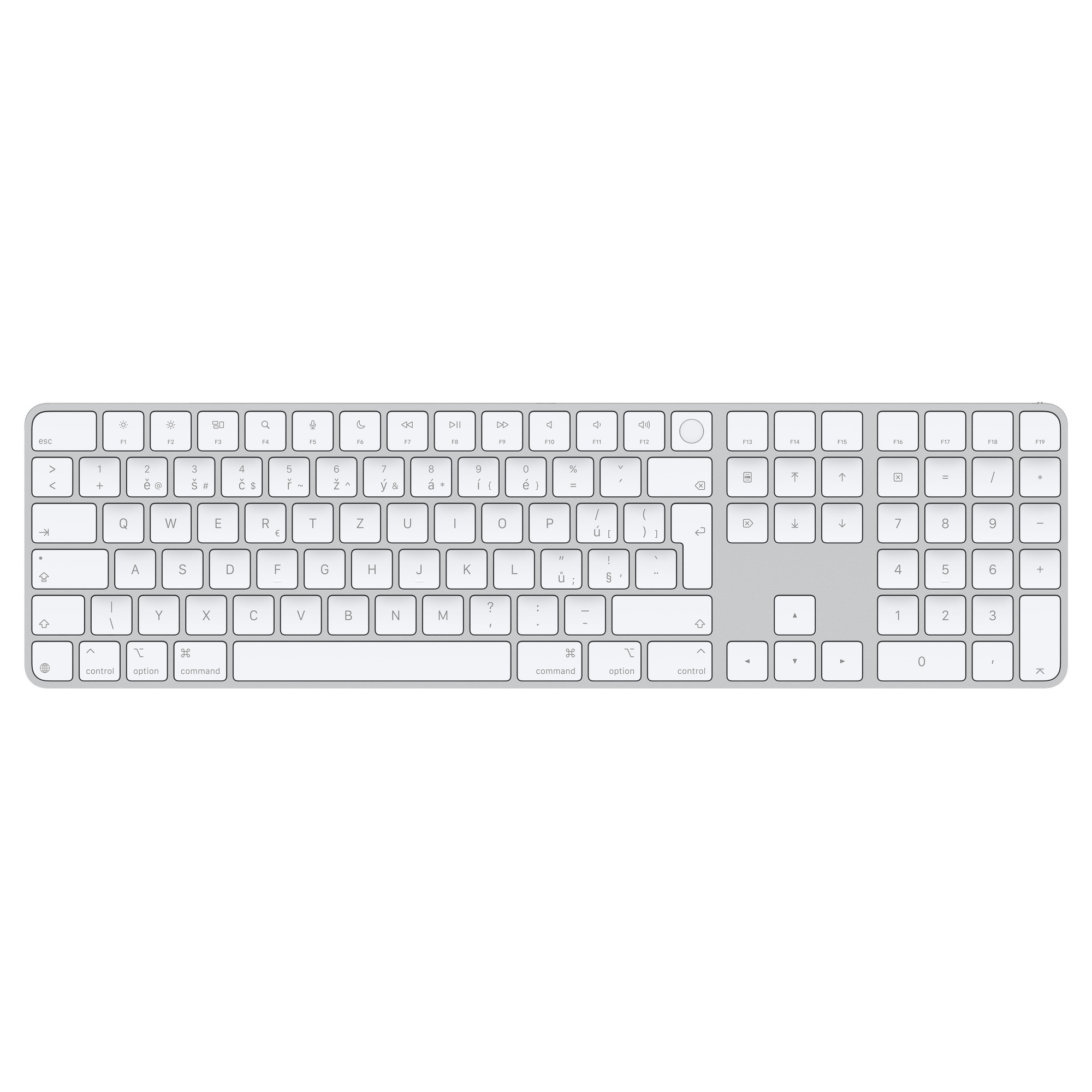Apple Magic Keyboard Numeric Touch ID/ Bezdrôtová Bluetooth/ CZ layout/ Biela