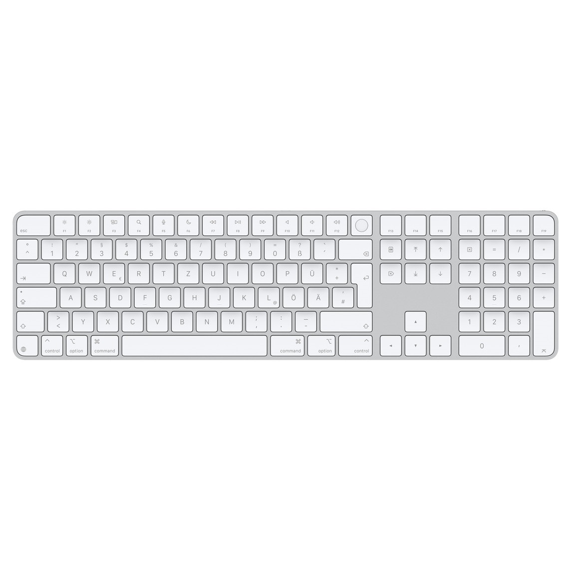 Apple Magic Keyboard Numeric Touch ID/ Bezdrôtová Bluetooth/ GER layout/ Biela
