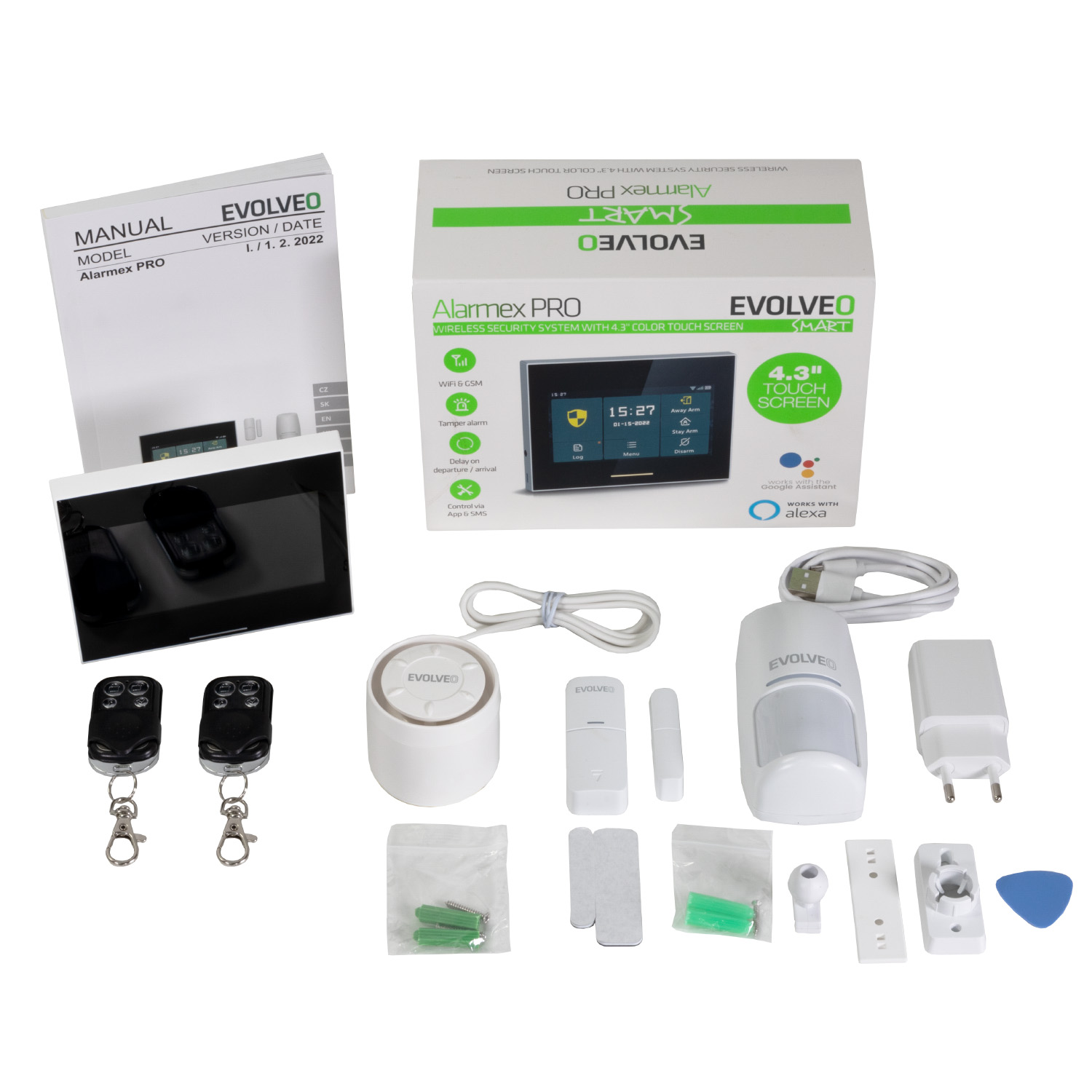 EVOLVEO Alarmex Pro, šikovný bezdrôtový Wi-Fi/ GSM alarm 