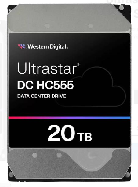 WD Ultrastar DC HC555/ 20TB/ HDD/ 3.5"/ SATA/ M.2 SATA/ 7200 RPM/ Strieborná/ 5R 