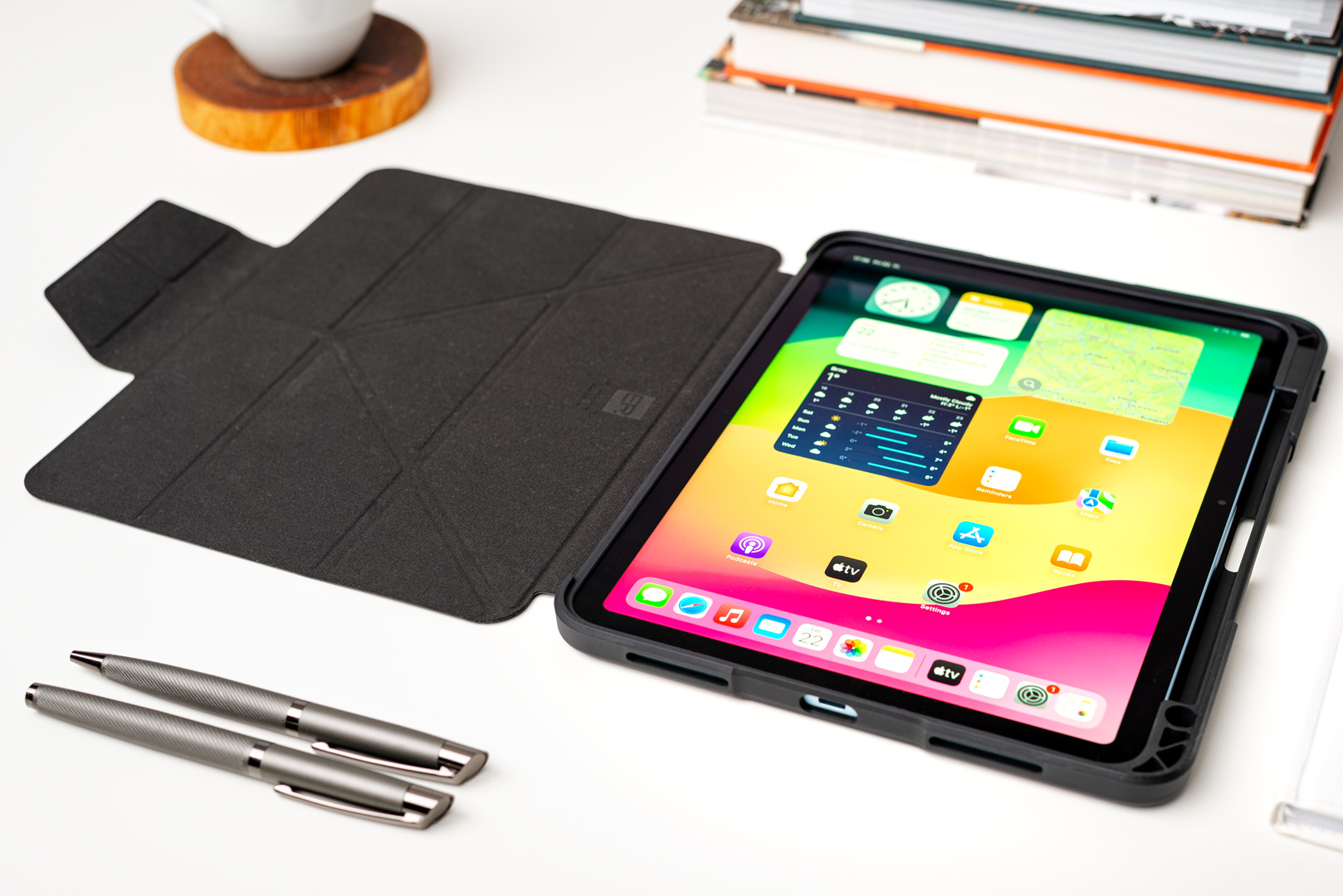 ER POWER kryt Flip Folio pre Apple iPad Air 11 (2025/ 2024) čierny 