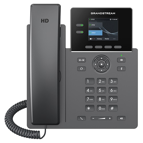 Grandstream GRP2610 SIP telefón, 2 linky, 8 VPK, farebný LCD, 2 SIP účty 