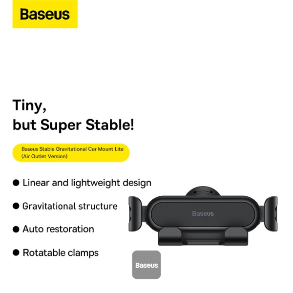 Baseus Univerzálny držiak do auta Gravity Air Vent s upevnením do ventilačnej mriežky čierny 