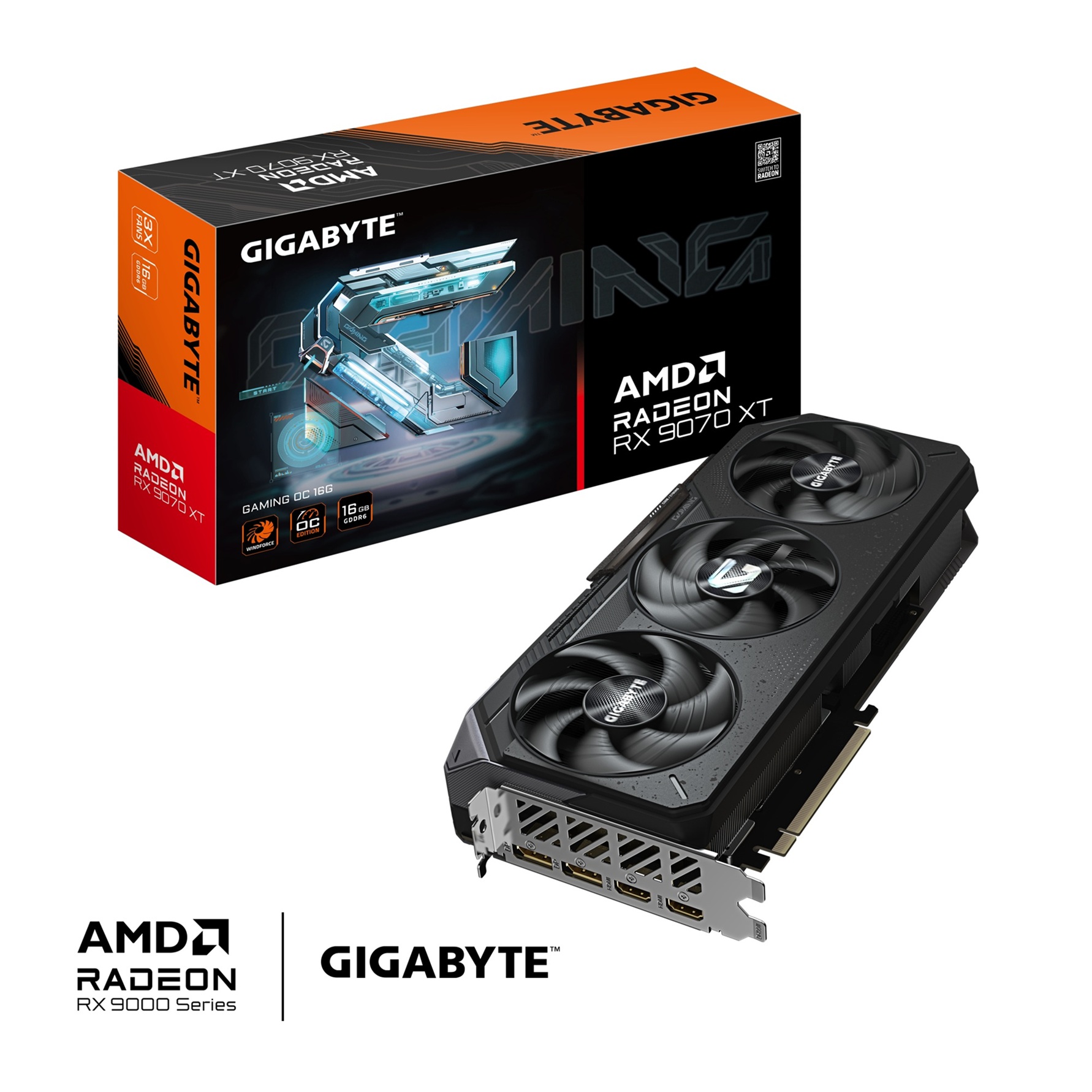 GIGABYTE Radeon RX 9070 XT/ Gaming/ OC/ 16GB/ GDDR6 