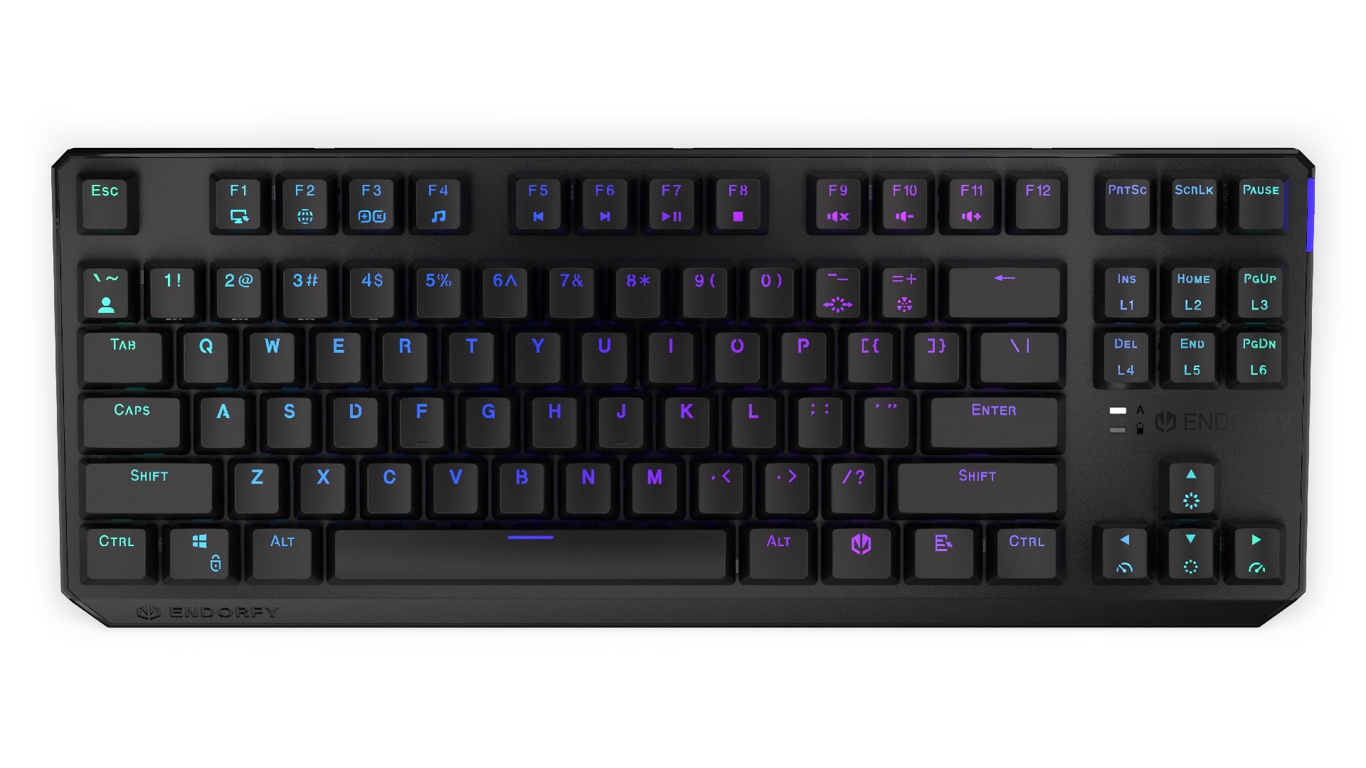 Endorfy Thock TKL Black/ Drôtové/ Bezdrôtové/ US layout/ Čierna 