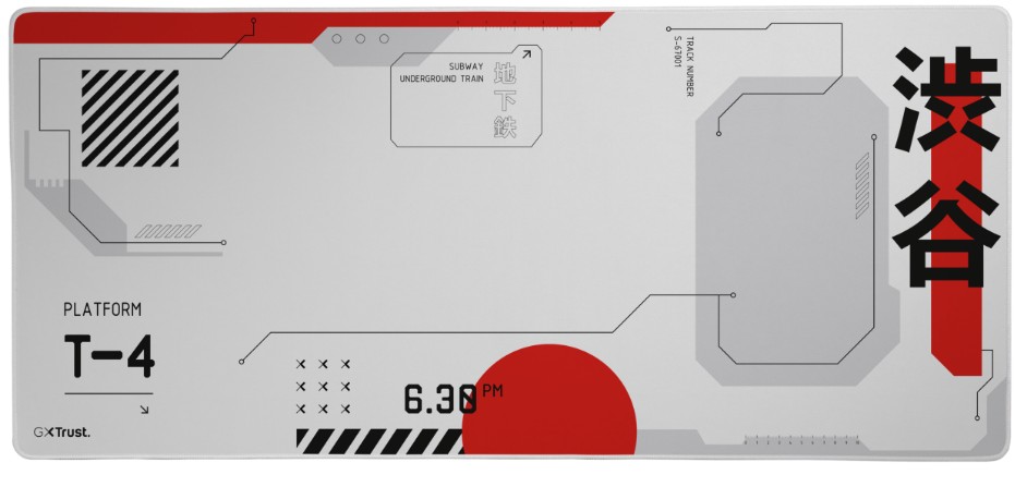 TRUST GXT759 XXL MÚSEPAD – JAPAN WHITE 