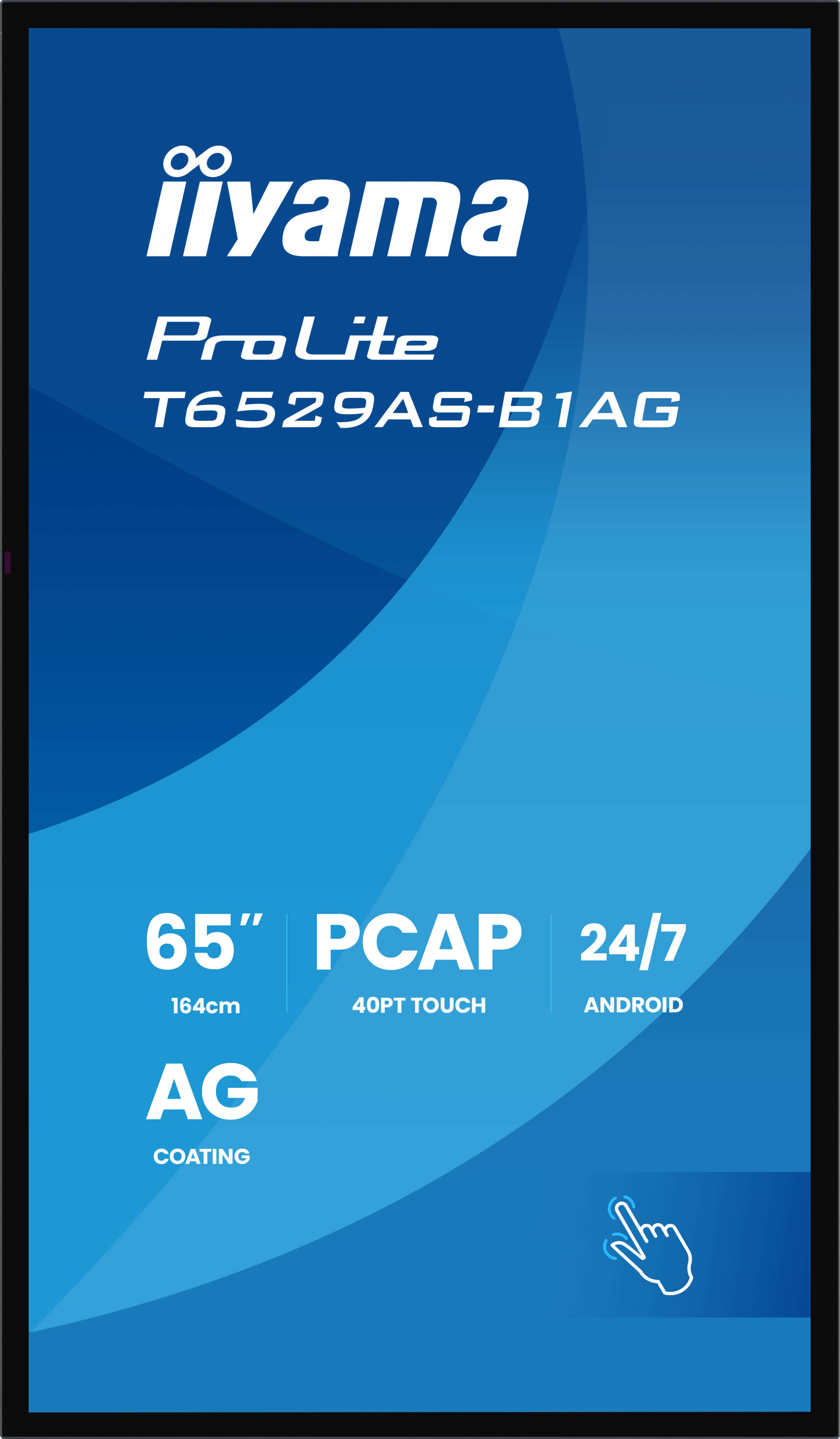 65" iiyama T6529AS-B1AG: IPS, 4K UHD, Android, 24/ 7 