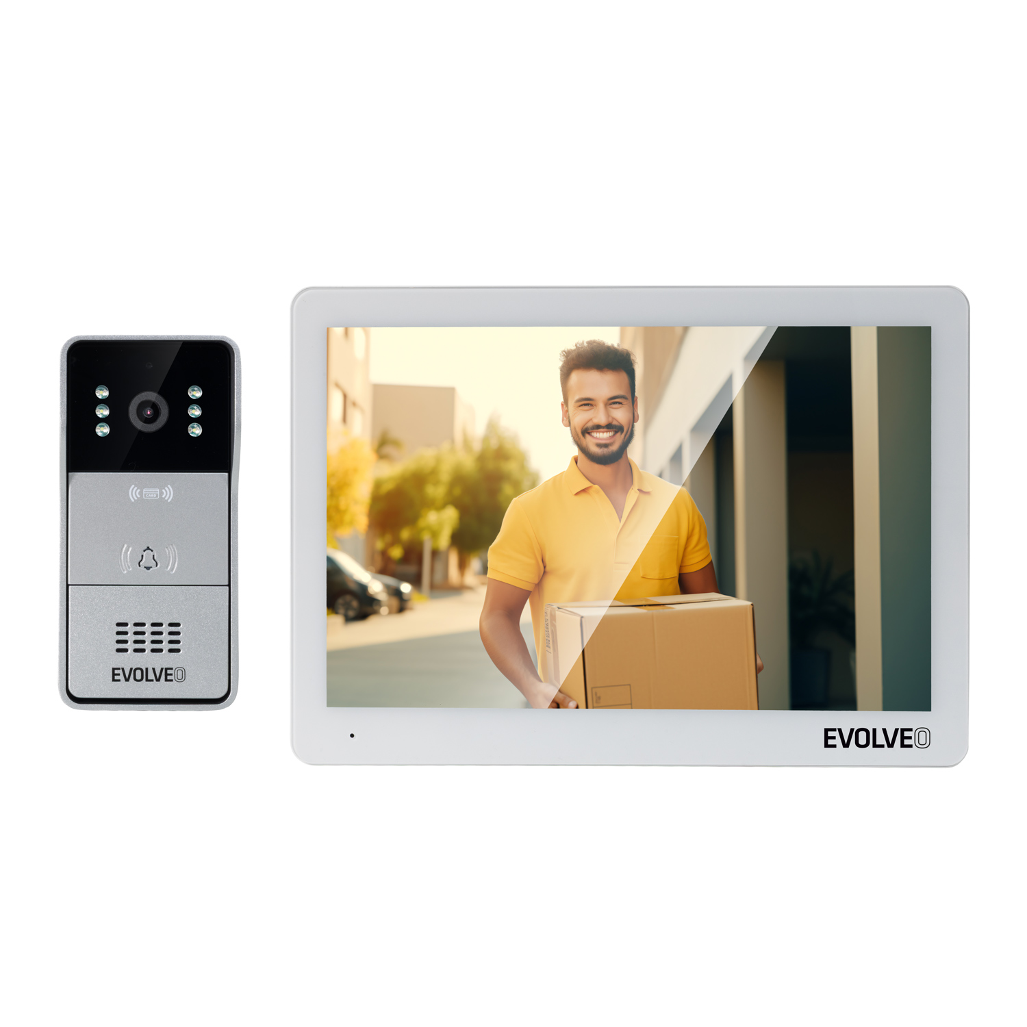 EVOLVEO DoorPhone 10-2W - 2 drôtový videotelefón s aplikáciou 32GB pamäťou 