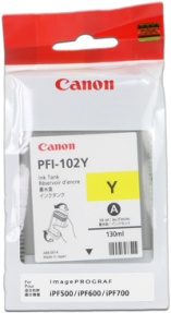 CANON INK PFI-102 YELLOW iPF-500, 600, 700