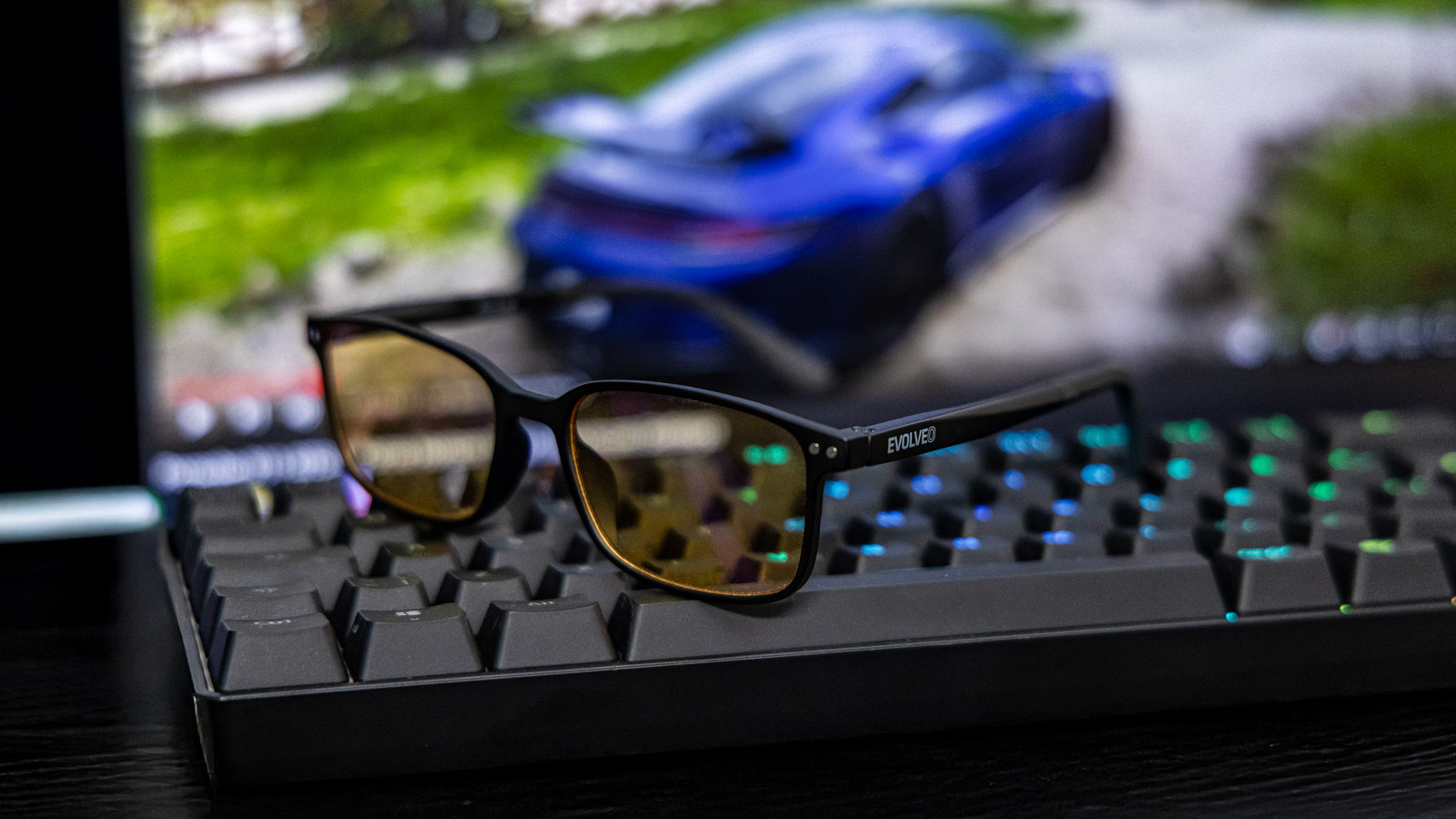 EVOLVEO BlueBlock60, PC okuliare, blokácia modrého svetla 60%, nedioptrické, čierne 