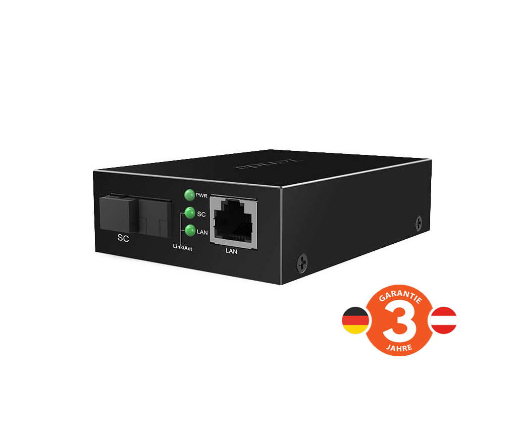 Tenda TFC300B Gigabit Media Converter WDM, SM, Tx 1310nm, Rx 1550nm, 1x SC (UPC), 1x GLAN, 3 km 