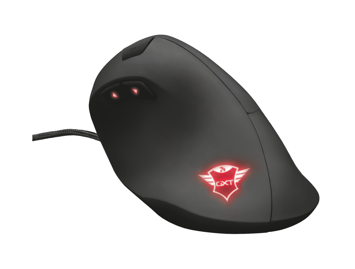 TRUST GXT 144 Rexx/ Vertikálna/ Optická/ Pre pravákov/ 6 000 DPI/ Drôtová USB/ Čierna 