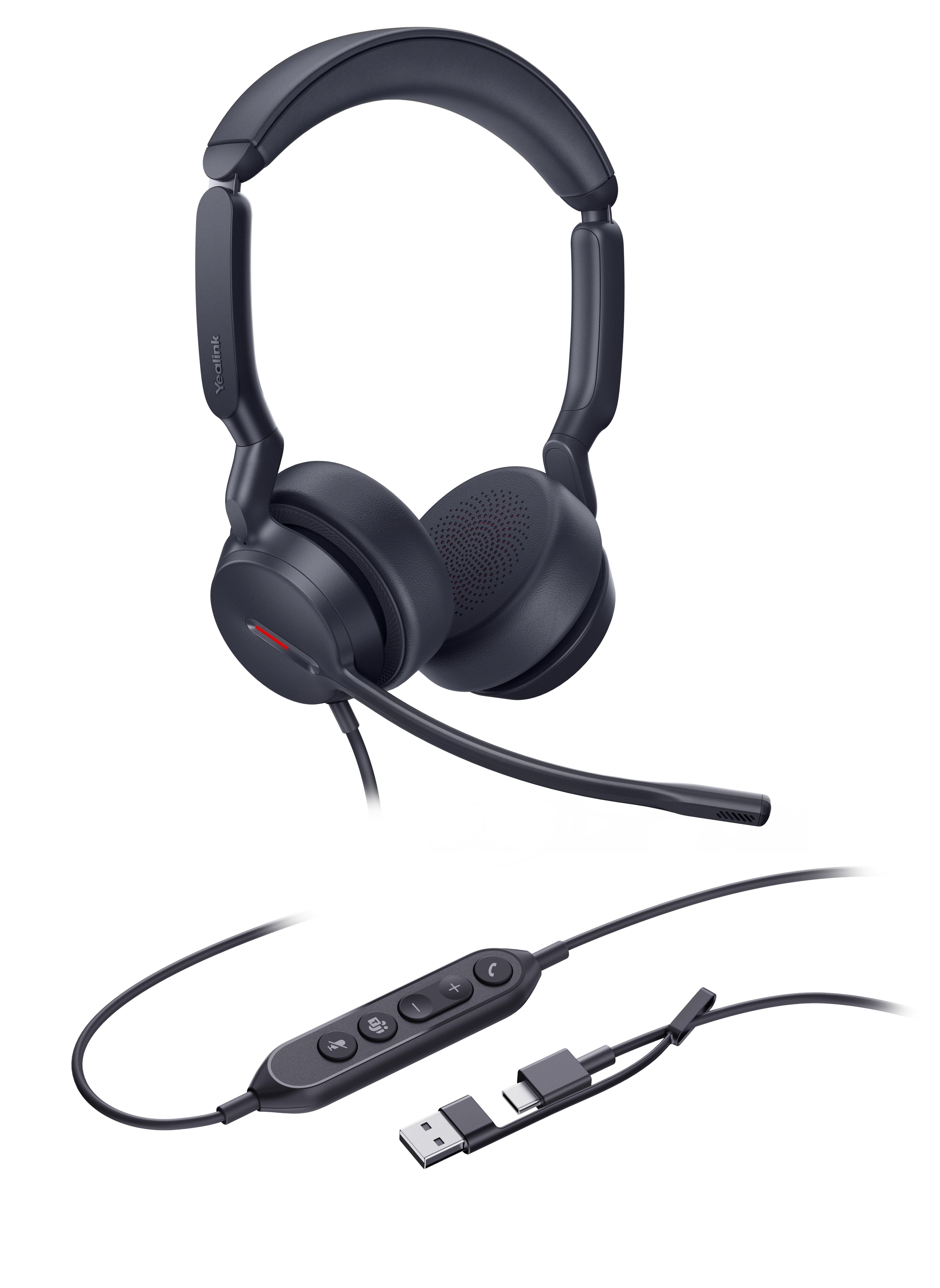 Yealink UH44 Dual Teams USB-C/ A, drôtová náhlavná 