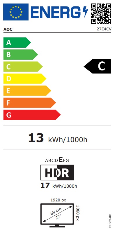 27" LED AOC 27E4CV 