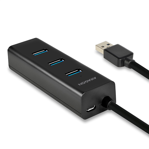 AXAGON HUE-S2B, 4x USB 3.0 CHARGING hub, micro USB napr. konektor, kábel USB-A 30cm 