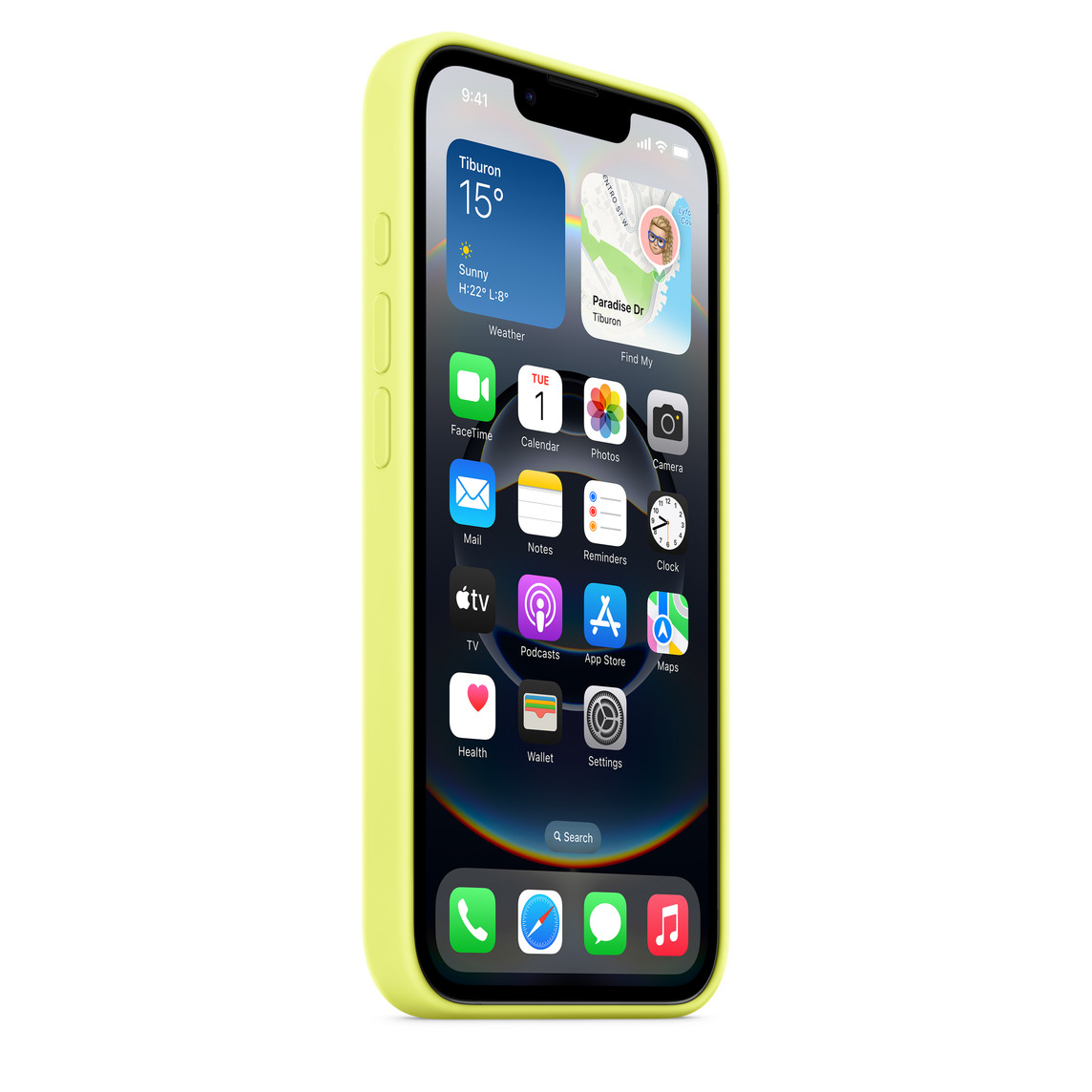 iPhone 16e Silicone Case – Neon Yellow 