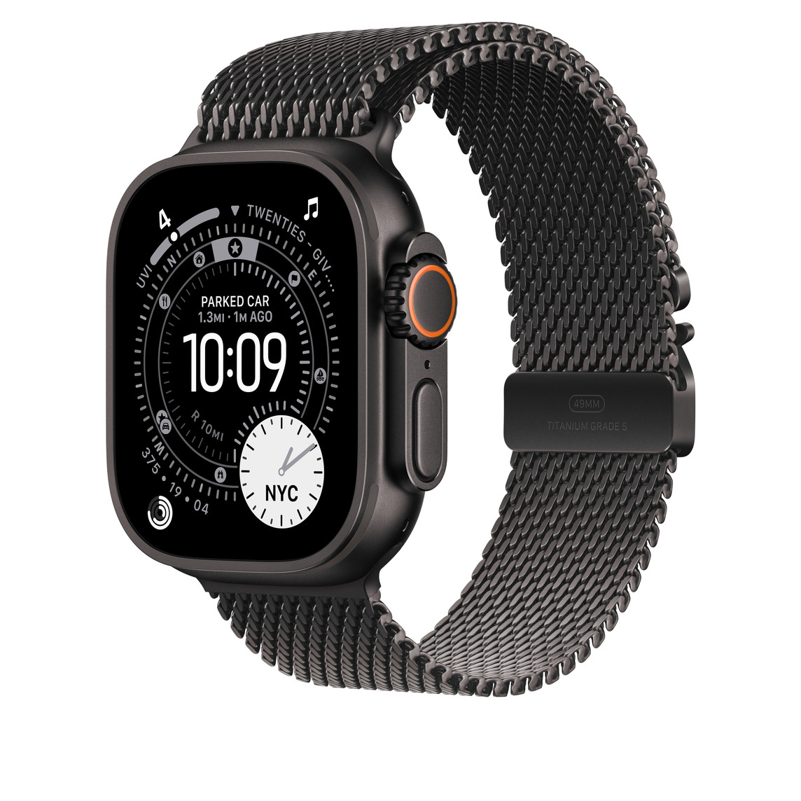 Watch Acc/ 49/ Black Titanium Milanese Loop - S 