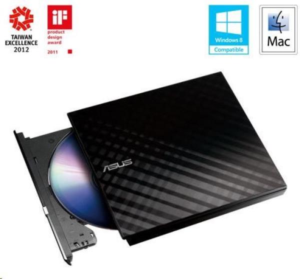 ASUS DVD Writer SDRW-08D2S-U LITE/ BLACK,  externá štíhla DVD-RW,  čierna,  USB