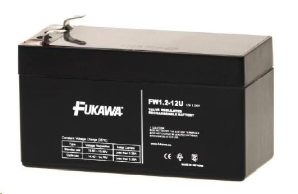 Batéria - FUKAWA FW 1, 2-12 U (12V/ 1, 2Ah - Faston 187),  životnosť 5 rokov