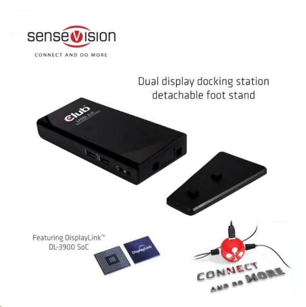 Club3D Dokovací stanice USB 3.0 Type A Dual Display4