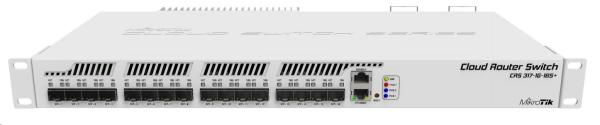MikroTik Cloud Router Switch CRS317-1G-16S+RM, dvojjadrový 800MHz CPU, 1GB, 1xGLAN, 16xSFP+ slot, vrátane. L6