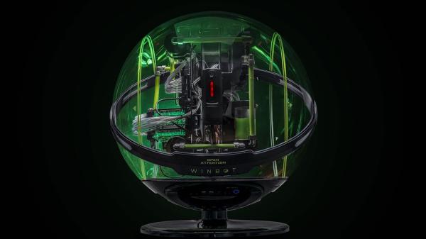 Skriňa Winbot IN WIN,  čierna/ červená,  bez napájania,  360 úžasných vynálezov2