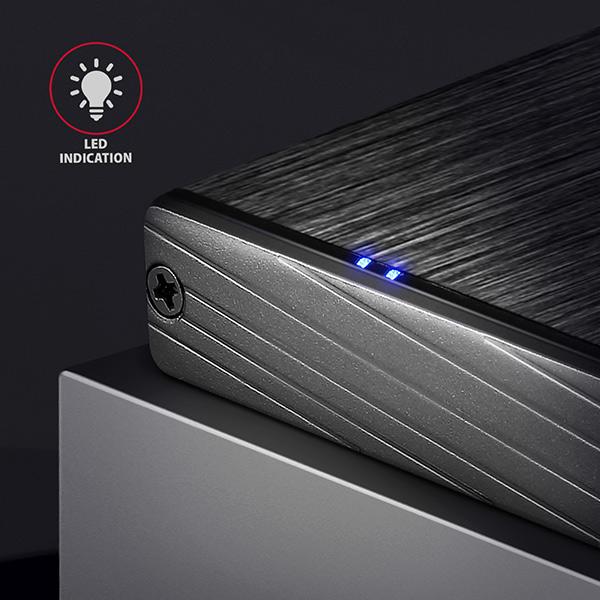 AXAGON EE25-XA6,  USB 5Gbps - SATA 6G,  2.5" kovový ALINE box5