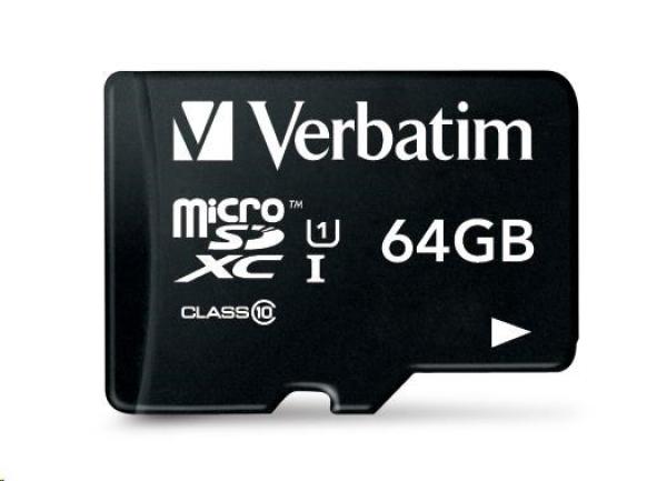 VERBATIM Tablet microSDHC C10/ U1 s USB čítačkou 64GB (R:70MB/ s,  W:10MB/ s)3