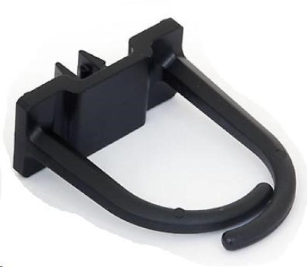 Plastový háčik malý otvor 35x30mm sivý