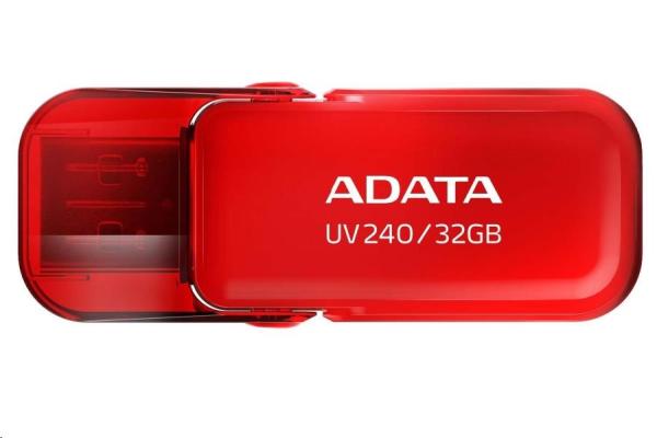 ADATA Flash disk 32GB UV240,  USB 2.0 Dash Drive,  červená