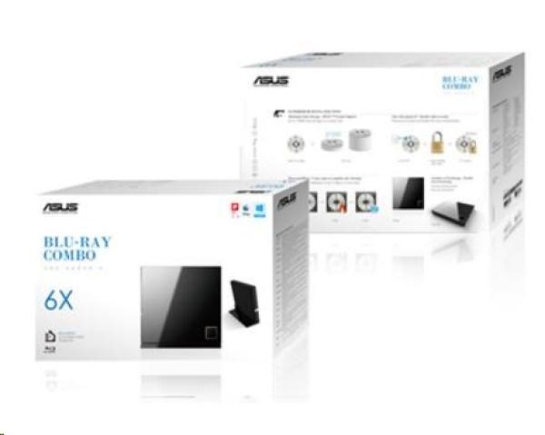 ASUS BLU-RAY Combo SBC-06D2X-U,  externý,  čierny,  USB3