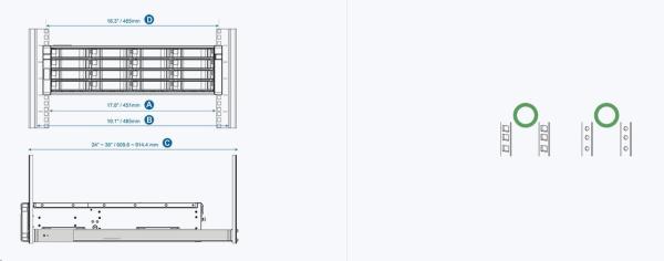 QNAP RAIL-E02 sada kolejnic pro ES servery,  ližiny0