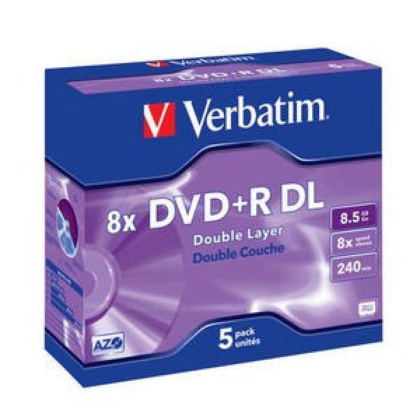 VERBATIM DVD+R(5-pack)DoubleLayer/ Jewel/ 8x/ 8.5GB