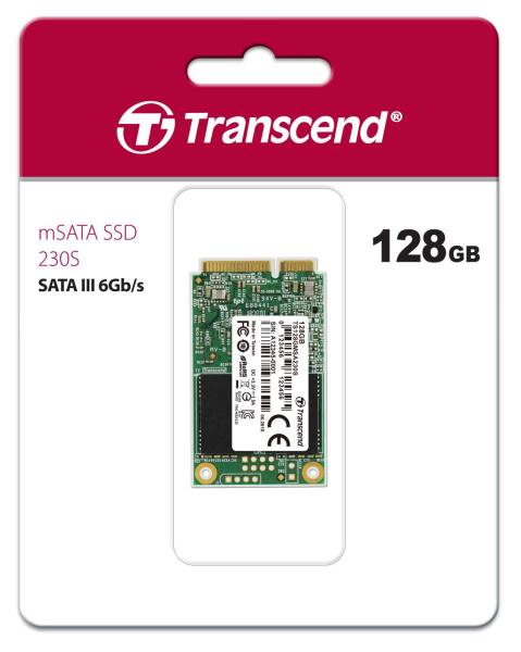 TRANSCEND Industrial SSD MSA230S 128GB,  mSATA,  SATA III,  3D TLC2
