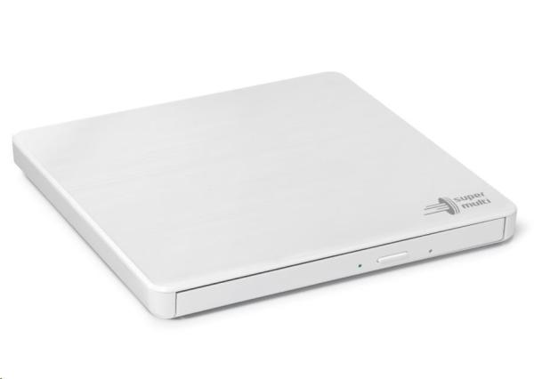 HITACHI LG - externá mechanika DVD-W/ CD-RW/ DVD±R/ ±RW/ RAM GP60NW60,  Slim,  biela,  krabica+SW4