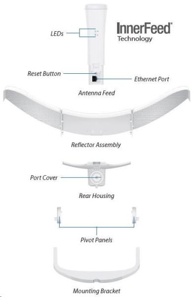 UBNT airMAX LiteBeam 5AC LR [max.867Mbps,  AP/ Klient,  5GHz,  26dBi anténa,  5GHz,  airMAXac]1