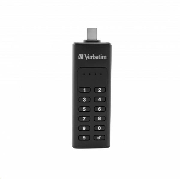 VERBATIM USB C 3.1 disk 32 GB - klávesnica Secure (R:160/ W:130 MB/ s) GDPR5