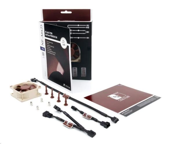 NOCTUA Ventilátor NF-A6x25-PWM,  60mm,  hnědá3