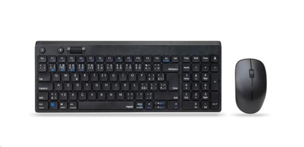 Súprava klávesnice a myši RAPOO 8050T Multi-mode Wireless Desktop Combo Set
